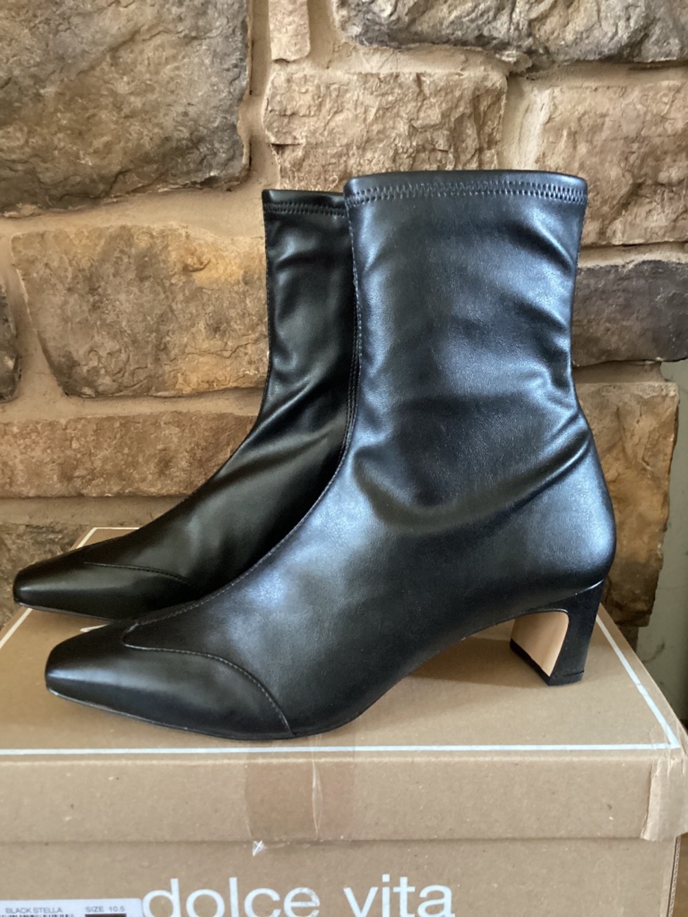Dolce Vita Anika Boots Womens Size 10.5 Black Stella Ankle Zip New In Box